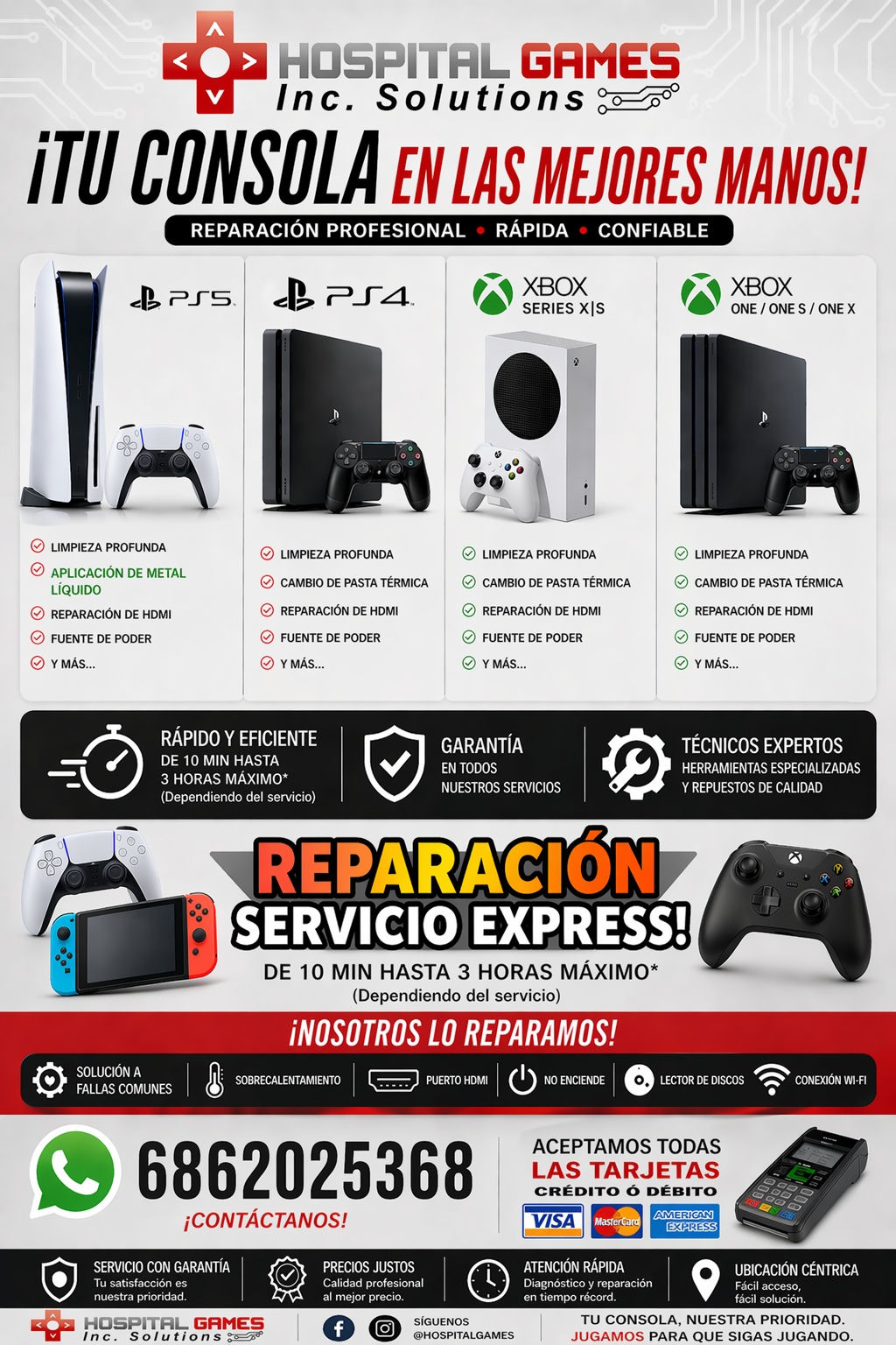 Reparación de consolas